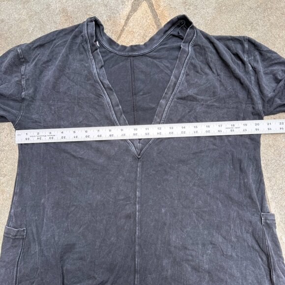 Free People Movement Hot Shot Tee Romper XS Washed Black - Picture 9 of 13